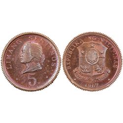 PHILIPPINES: LOT of 6 pattern coins