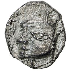 VARDHANA: Harshavardhana, ca. 606-647, AR drachm. EF