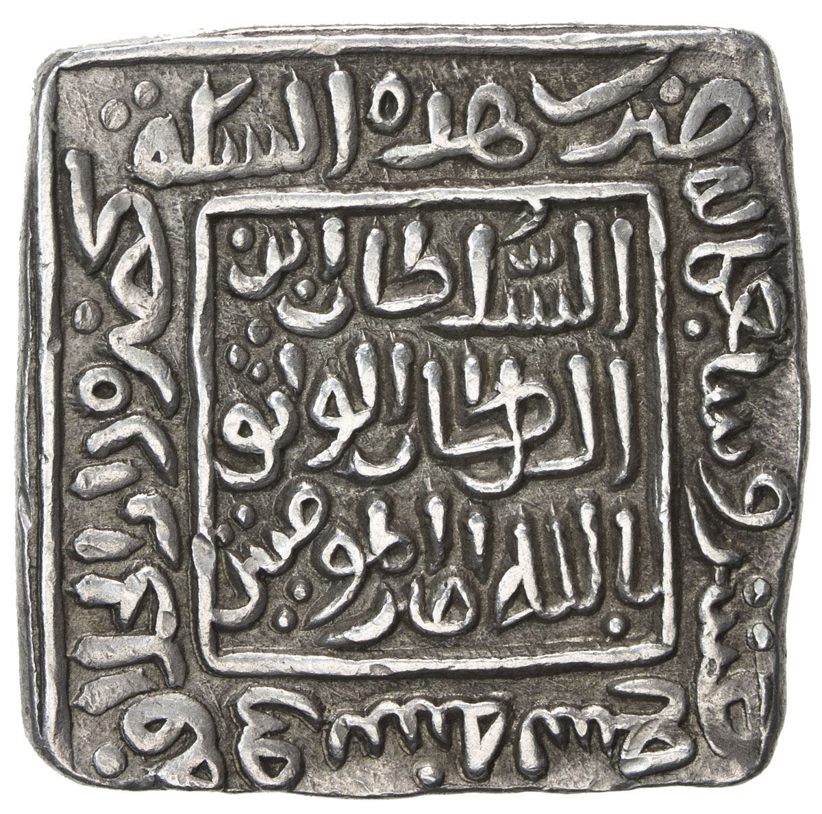 Delhi Mubarakshah I 1316 13 Ar Square Tanka 11 00g Hadrat Dar Al Khilafa Ah719 Ef