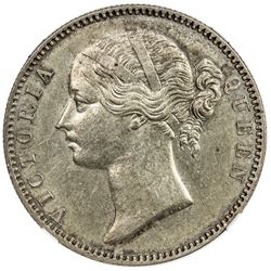 BRITISH INDIA: Victoria, Queen, 1837-1876, AR rupee, 1840(m). NGC AU58