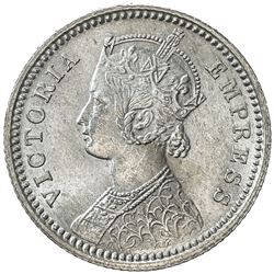 BRITISH INDIA: Victoria, Empress, 1876-1901, AR 1/4 rupee, 1879-C. UNC