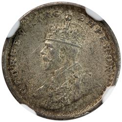 BRITISH INDIA: George V, 1910-1936, AR 2 annas, 1911(c). NGC MS63