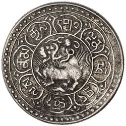 TIBET: AR 5 sho (9.74g), Mekyi mint, BE15-49 (1915), Y-A18, Autonomous Tibetan issue, VF