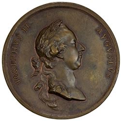 AUSTRIA: Joseph II, 1765-1790, AE medal (52.85g), 1769. EF
