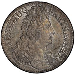 FRANCE: Louis XIV, 1643-1715, AR ecu, 1709-A. PCGS MS62