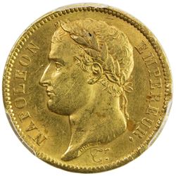 FRANCE: Napoleon I, Emperor, 1804-1815, AV 40 francs, 1811-A. PCGS MS62