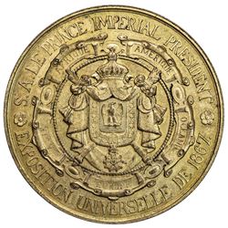 FRANCE: gilt AE medal, 1867. UNC