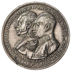 MECKLENBURG-SCHWERIN: Friedrich Franz IV, 1897-1918, AR 3 mark, 1915. UNC