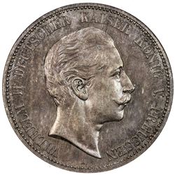 PRUSSIA: Wilhelm II, 1888-1918, AR 5 mark, 1908-A. NGC MS62