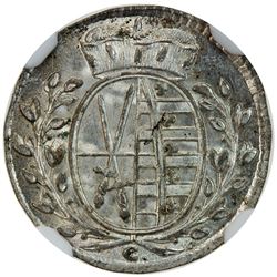 SAXONY: Frederick Augustus III, elector, 1763-1806, AR 1/48 thaler, 1765. NGC MS63