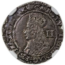 ENGLAND: Charles II, 1660-1685, AR twopence, London mint, ND. NGC AU58