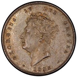 GREAT BRITAIN: George IV, 1820-1830, AR shilling, 1825. PCGS MS63