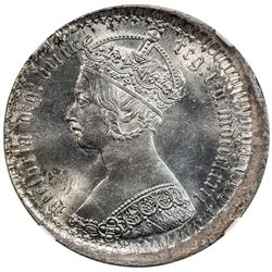 GREAT BRITAIN: Victoria, 1837-1901, AR florin, 1872. NGC MS63