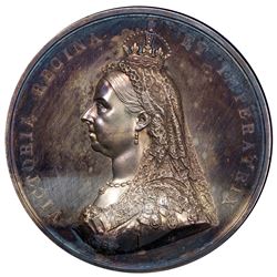 GREAT BRITAIN: Victoria, 1837-1901, AR medal, 1887. AU