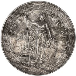 GREAT BRITAIN: Victoria, 1837-1901, AR trade dollar, 1896-B. EF