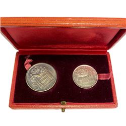 MONACO: Rainier III, 1949-2005, 2-coin set, 1960