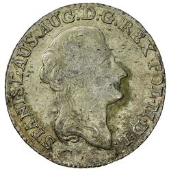 POLAND: Stanislaus Augustus, 1764-1795, AR 4 grosze, 1790. UNC