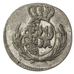 POLAND: Friedrich August I, of Saxony, 1807-1814, BI 5 groszy (1.81g), 1811. EF-AU
