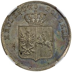 POLAND: November Uprising, 1830-1831, AR 2 zlote, Warsaw mint, 1831. NGC MS64