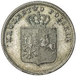 POLAND: November Uprising, 1830-1831, AR 2 zlote, 1831. EF