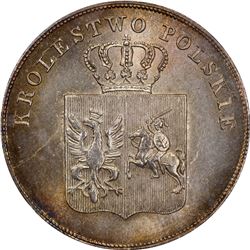 POLAND: November Uprising, 1830-1831, AR 5 zlotych, Warsaw mint, 1831. NGC MS66