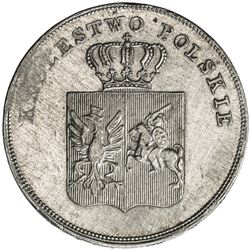 POLAND: November Uprising, 1830-1831, AR 5 zlotych, 1831. EF-AU