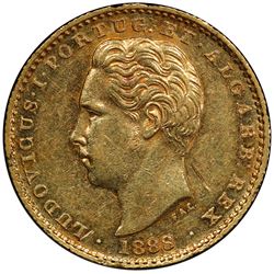 PORTUGAL: Luiz I, 1861-1889, AV 2000 reis, 1888. PCGS AU