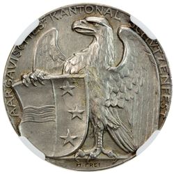 AARGAU: AR medal, 1908. NGC MS62