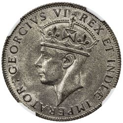 EAST AFRICA: George VI, 1937-1952, AR shilling, 1941-I. NGC MS64