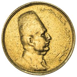 EGYPT: Fuad I, 1922-1936, AV 20 piastres (1.69g), 1929/AH1348. VF
