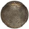 Image 1 : MOROCCO: 'Abd al-'Aziz, 1894-1908, AR 2 1/2 dirhams, Paris, AH1318. NGC MS64
