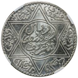 MOROCCO: Yusef, 1912-1927, AR 10 dirhams (rial), Paris, AH1336. NGC MS65