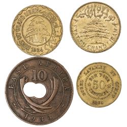 AFRICA & MIDDLE EAST: LOT of four coins