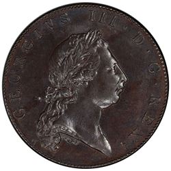 BERMUDA: George III, 1760-1820, AE penny, 1793. PCGS PF64