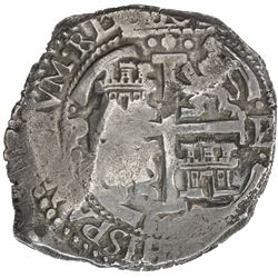 BOLIVIA: Felipe IV, 1621-1665, cob 8 reales (25.12g), Potosi, 1664. VF