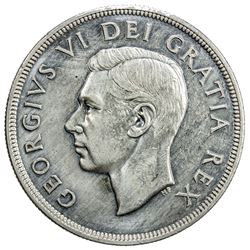 CANADA: George VI, 1936-1952, AR dollar, 1948. EF-AU