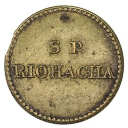 COLOMBIA: AE 1/4 real, ND. EF