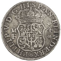 MEXICO: Felipe V, 1700-1746, AR 4 reales, 1742/1-Mo. VG-F