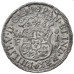 MEXICO: Felipe V, 2nd reign, 1724-1746, AR real, 1738/58-Mo. AU