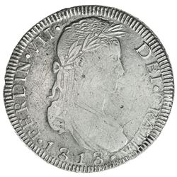 MEXICO: Fernando VII, 1808-1822, AR 8 reales (30.71g), 1818-Mo. F-VF