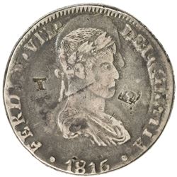 MEXICO: Fernando VII, 1808-1822, AR 8 reales (25.95g), 1819-Ca. F-VF