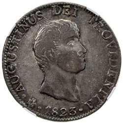 MEXICO: Augustin I Iturbide, 1822-1823, AR 8 reales, 1823-Mo. NGC VF30