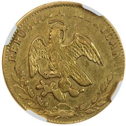 MEXICO: Republic, AV 4 escudos, 1862-Go. NGC AU53