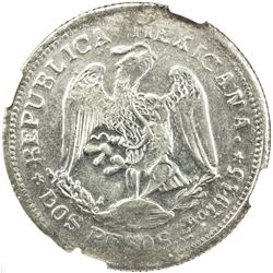 MEXICO: Revolutionary Issue, AR 2 pesos, Campo Morado, Guerrero, 1915-CoMo. NGC AU58