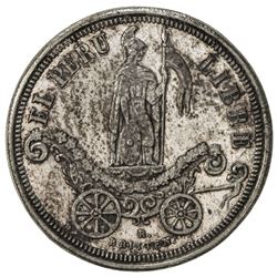 PERU: AR medal, 1863, 24mm, Commemoration of the Declaration of Independence in Callao, EF