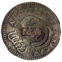 VENEZUELA: Fernando VII, 1808-1823, AE 1/4 real (cuarto), 1818. VF