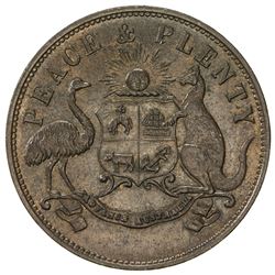 AUSTRALIA: AE penny token, 1863, KM-Tn165, Renniks-357, Andrews-364, Merry & Bush