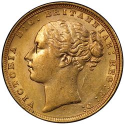 AUSTRALIA: Victoria, 1837-1901, AV sovereign, 1871-S. PCGS AU58