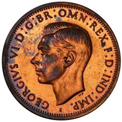 AUSTRALIA: George VI, 1936-1952, AE penny, 1942-I. PCGS PF62
