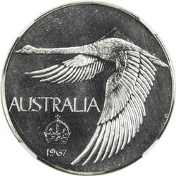 AUSTRALIA: AR pattern dollar, 1967, Bruce-M2, unofficial issue by Andor Meszaros, NGC PF68 Cameo